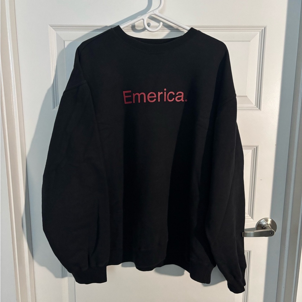 X-Large Emerica Skateboards Black Crewneck